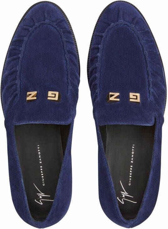 Giuseppe Zanotti Jareth suède loafers Blauw