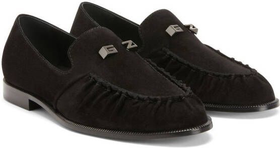 Giuseppe Zanotti Jareth suède loafers Zwart