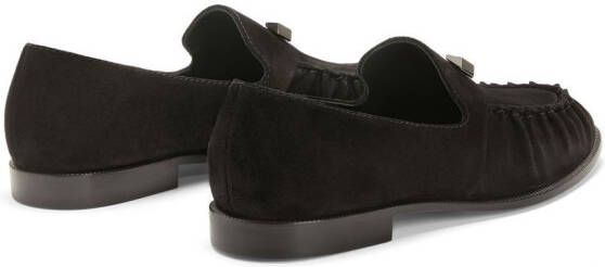 Giuseppe Zanotti Jareth suède loafers Zwart