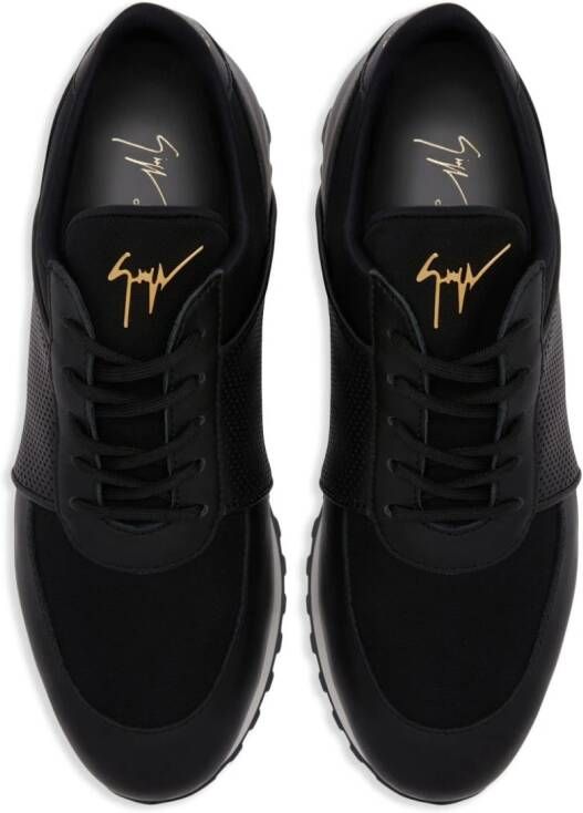 Giuseppe Zanotti Jimi Running leren sneakers Zwart