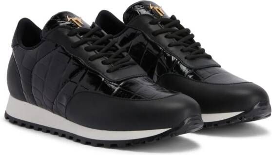 Giuseppe Zanotti Jimi Running leren sneakers Zwart