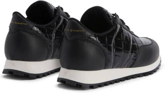 Giuseppe Zanotti Jimi Running leren sneakers Zwart