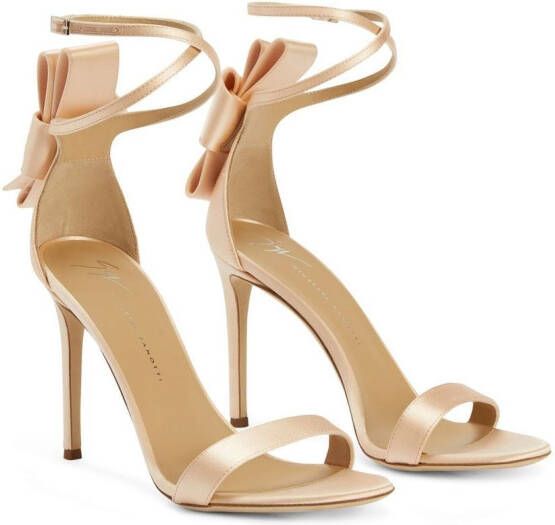 Giuseppe Zanotti Jodene satijnen sandalen Goud