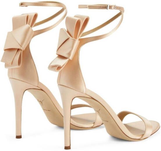 Giuseppe Zanotti Jodene satijnen sandalen Goud