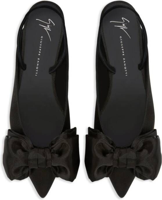 Giuseppe Zanotti Johanna ballerina's met strikdetail Zwart