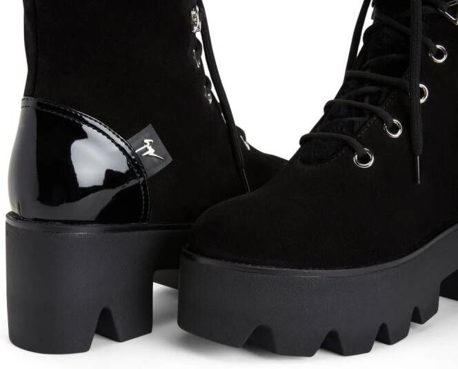 Giuseppe Zanotti Juliett Trek enkellaarzen Zwart