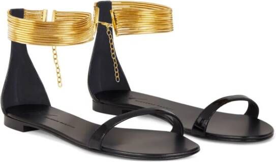 Giuseppe Zanotti Kay tweekleurige sandalen Zwart