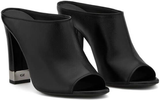 Giuseppe Zanotti Kesi leren muiltjes Zwart