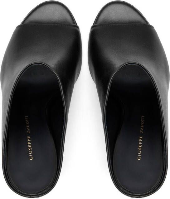 Giuseppe Zanotti Kesi leren muiltjes Zwart