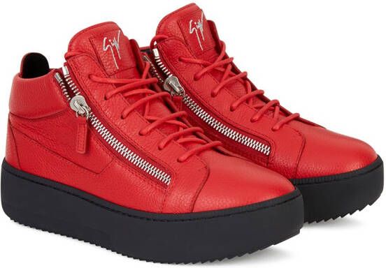 Giuseppe Zanotti Kriss leren sneakers Rood