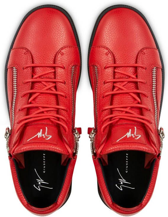 Giuseppe Zanotti Kriss leren sneakers Rood