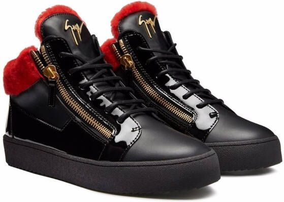 Giuseppe Zanotti Kriss leren sneakers Zwart