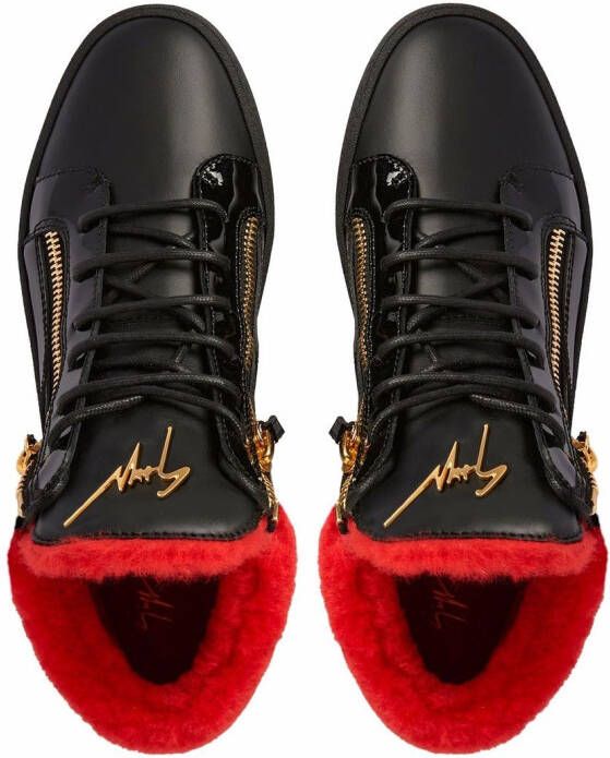 Giuseppe Zanotti Kriss leren sneakers Zwart