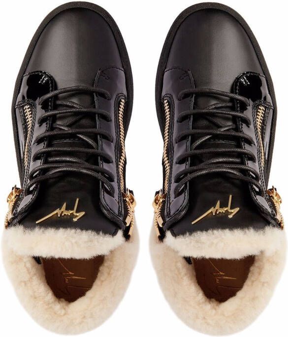 Giuseppe Zanotti Kriss leren sneakers Zwart