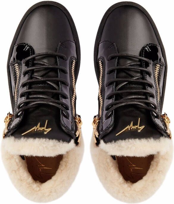 Giuseppe Zanotti Kriss leren sneakers Zwart