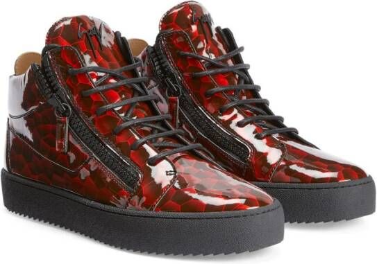 Giuseppe Zanotti Kriss sneakers met geometrische print Rood