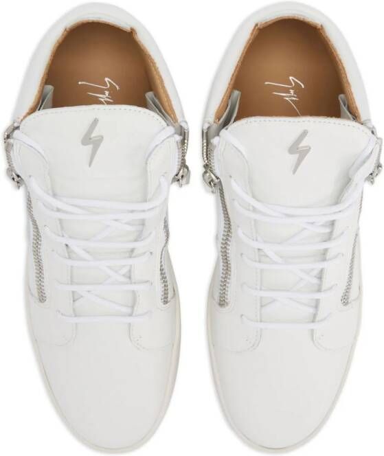 Giuseppe Zanotti Kriss sneakers met logo-plakkaat Wit