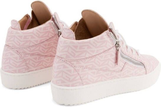 Giuseppe Zanotti Kriss sneakers met monogramprint Roze