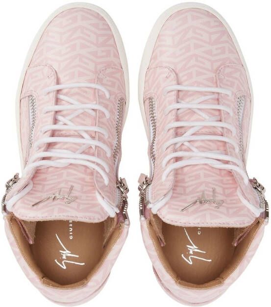 Giuseppe Zanotti Kriss sneakers met monogramprint Roze