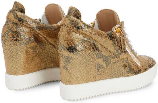 Giuseppe Zanotti Kriss sneakers met sleehak Bruin