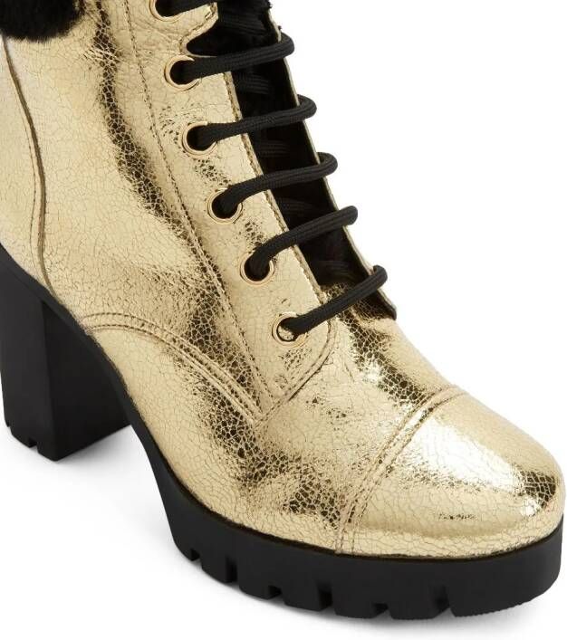 Giuseppe Zanotti Laarzen met metallic-effect Goud