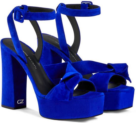 Giuseppe Zanotti Laila sandalen met plateauzool Blauw