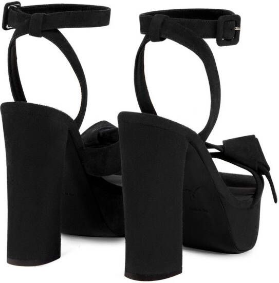 Giuseppe Zanotti Laila sandalen met plateauzool Zwart