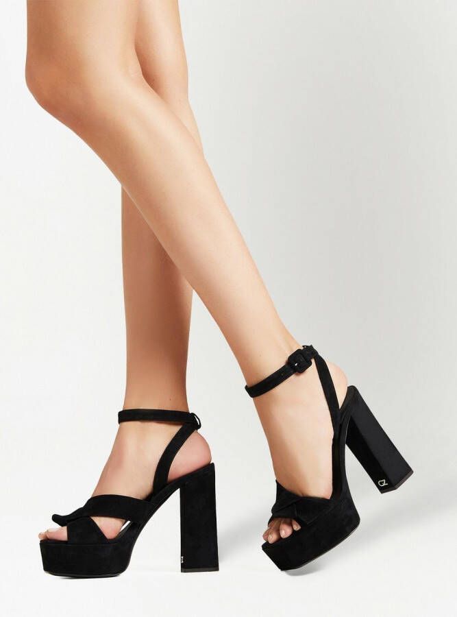 Giuseppe Zanotti Laila sandalen met plateauzool Zwart