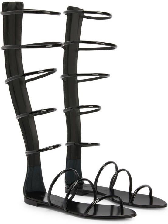Giuseppe Zanotti Super Intrigo gladiator sandalen Zwart