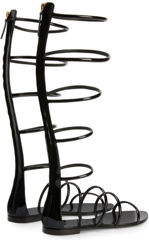 Giuseppe Zanotti Super Intrigo gladiator sandalen Zwart