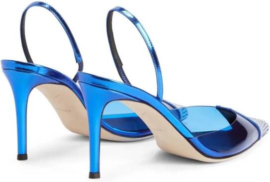 Giuseppe Zanotti Leonor pumps verfraaid met kristallen Blauw