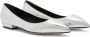 Giuseppe Zanotti Leren ballerina's Zilver - Thumbnail 2