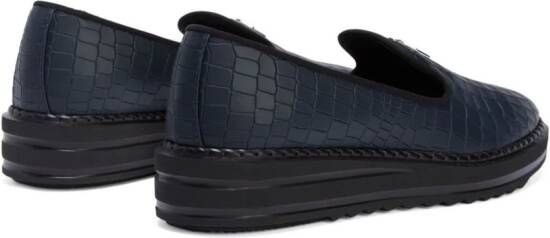Giuseppe Zanotti Leren loafers Blauw