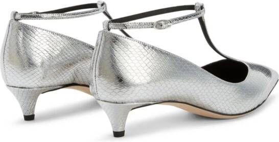 Giuseppe Zanotti Leren sandalen Zilver