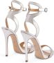 Giuseppe Zanotti Leren sandalen Zilver - Thumbnail 4