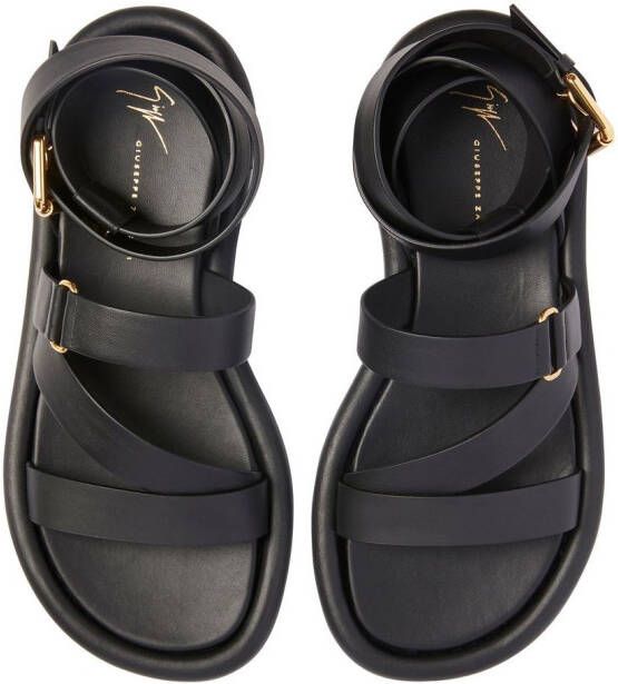 Giuseppe Zanotti Leren sandalen Zwart