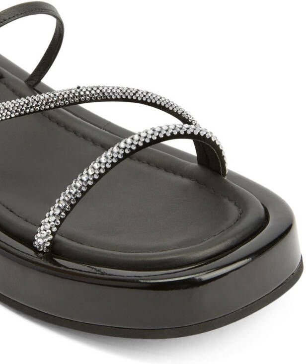 Giuseppe Zanotti Leren sandalen Zwart