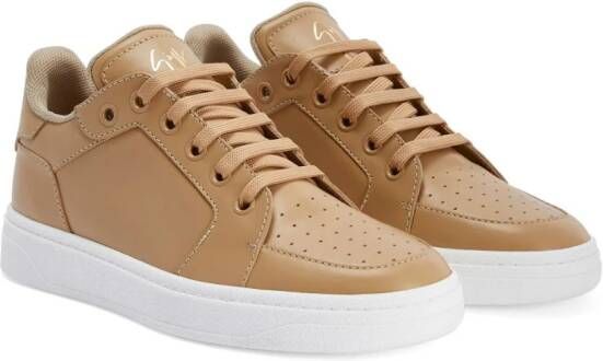 Giuseppe Zanotti Leren sneakers Beige