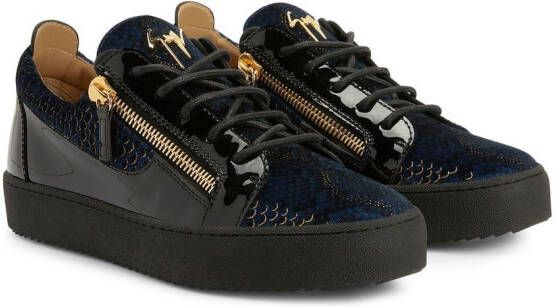 Giuseppe Zanotti Leren sneakers Blauw