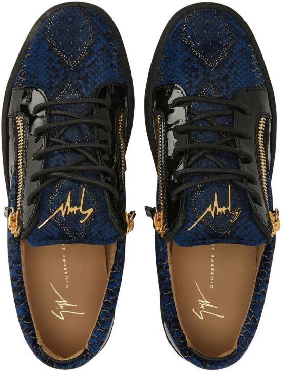 Giuseppe Zanotti Leren sneakers Blauw