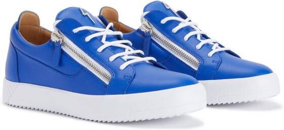Giuseppe Zanotti Leren sneakers Blauw