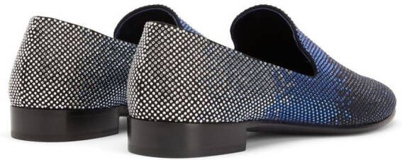 Giuseppe Zanotti Lewis loafers verfraaid met kristallen Blauw