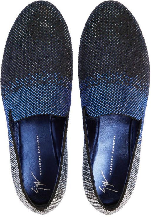 Giuseppe Zanotti Lewis loafers verfraaid met kristallen Blauw