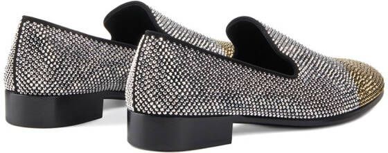 Giuseppe Zanotti Lewis loafers verfraaid met kristallen Wit