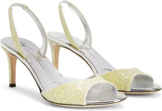 Giuseppe Zanotti Lilibeth sandalen met glitter Geel