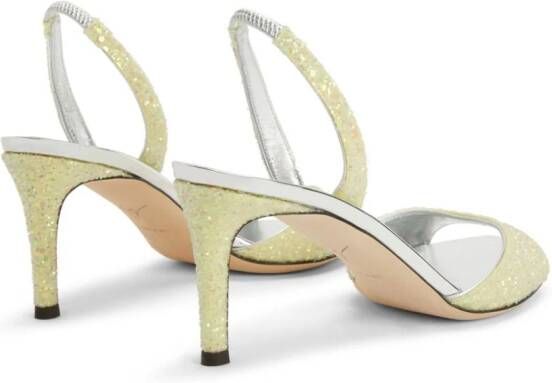 Giuseppe Zanotti Lilibeth sandalen met glitter Geel
