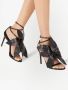 Giuseppe Zanotti Lilium stiletto sandalen verfraaid met bloemen Zwart - Thumbnail 5