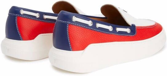 Giuseppe Zanotti Loafers met colourblocking Wit