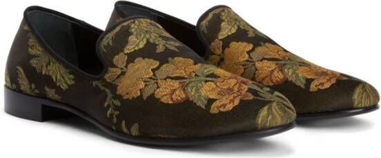 Giuseppe Zanotti Loafers met geborduurde bloemen Veelkleurig