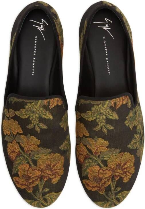 Giuseppe Zanotti Loafers met geborduurde bloemen Veelkleurig